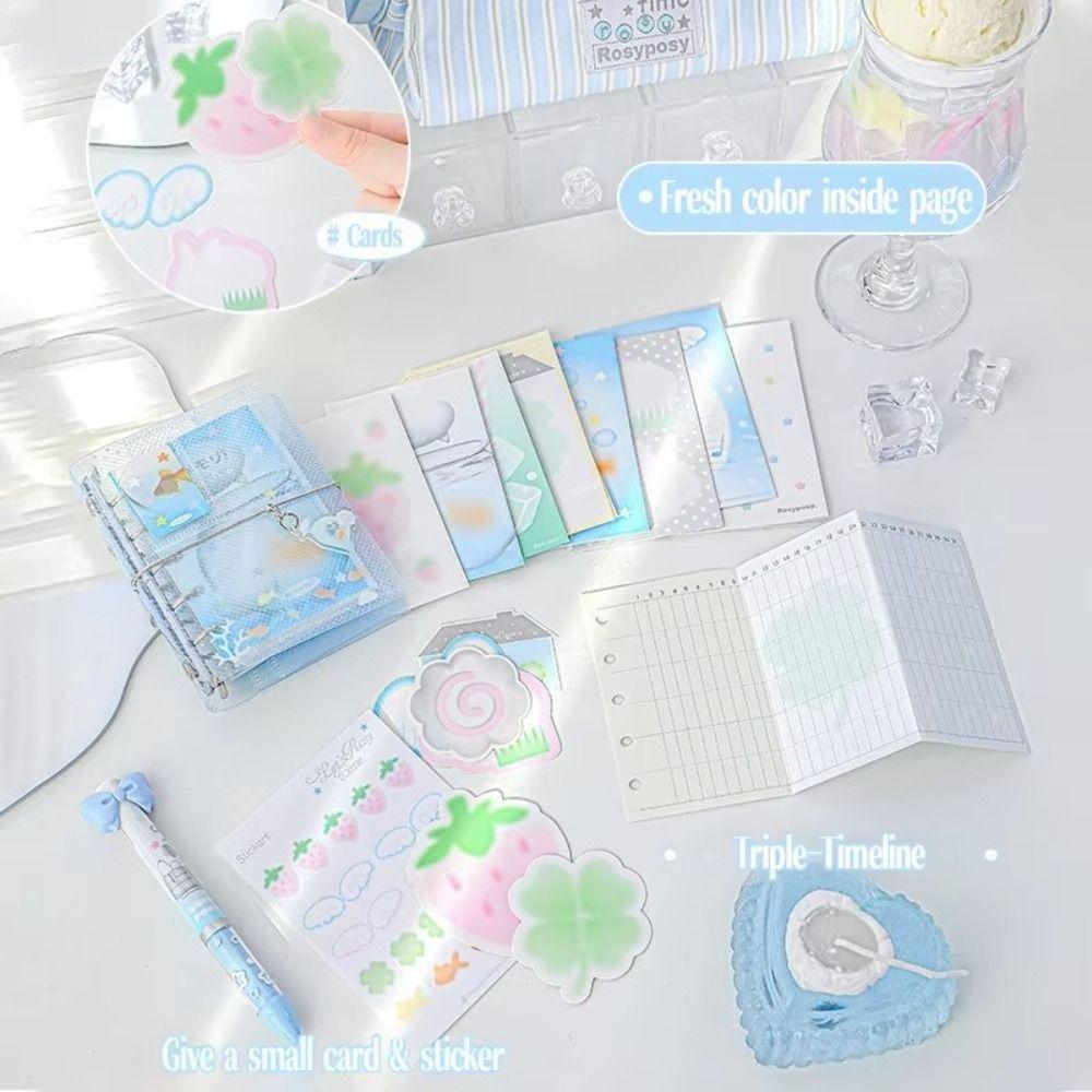 

PP M5 Notebooks Kawaii School Stationery New Binder Planner Clover