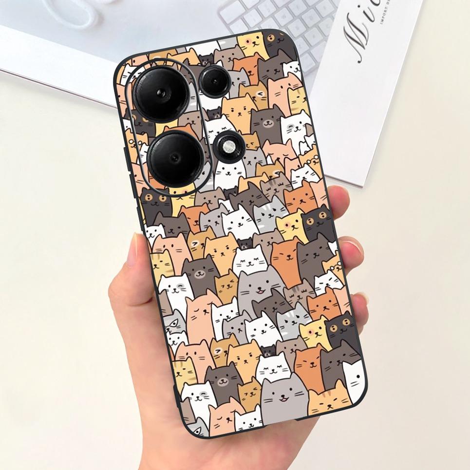 Cute Animal Cool Style Cartoon Phone Funda For Xiaomi Redmi Note 13 Pro 4G Note13 Pro Plus Soft Candy Silicone Coque Note 13Pro