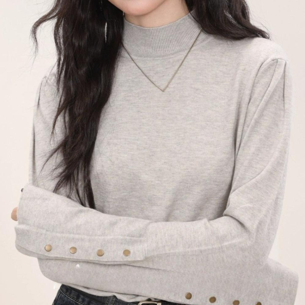 New Style New Year Base Layer Innerwear Knitted Sweater with A Semi-high Collar, Fashionable and Stylish, Slimming and With An Elegant Look.