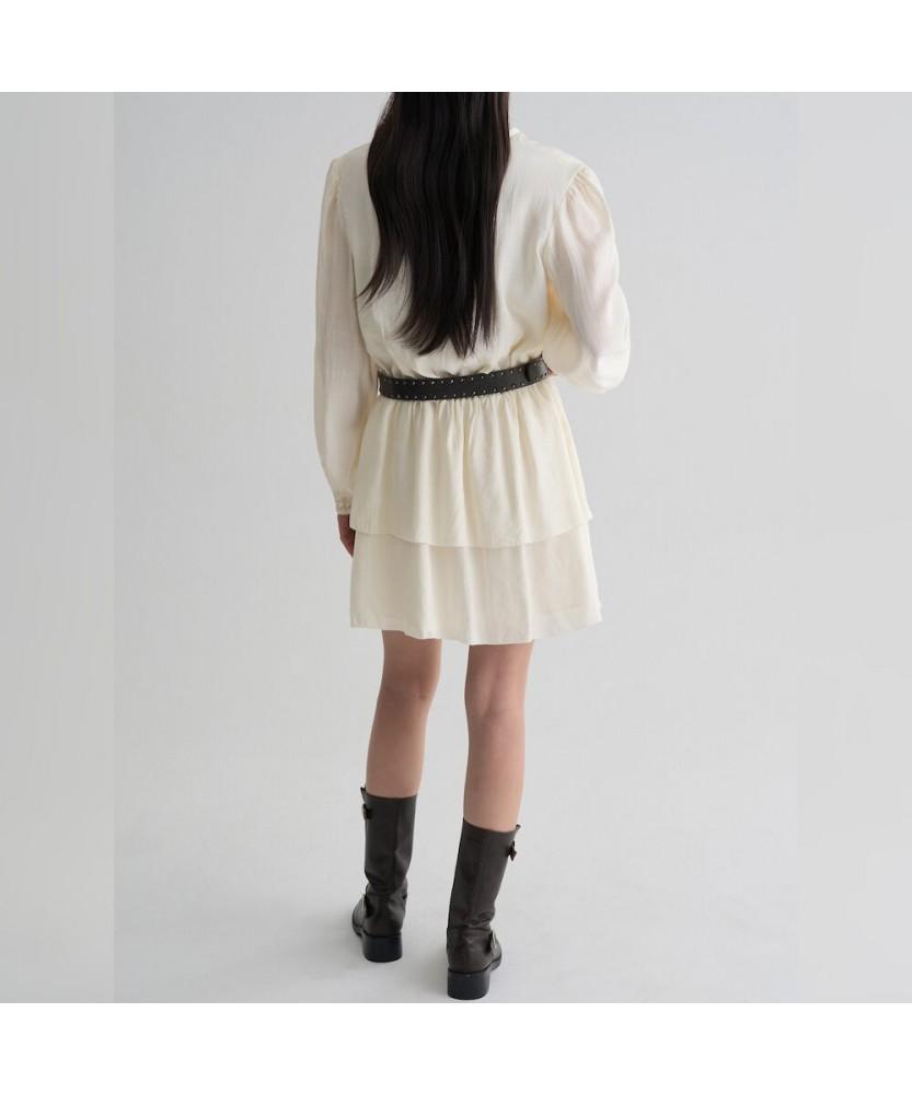 8SECONDS Long-Sleeved Mini Dress In Ivory