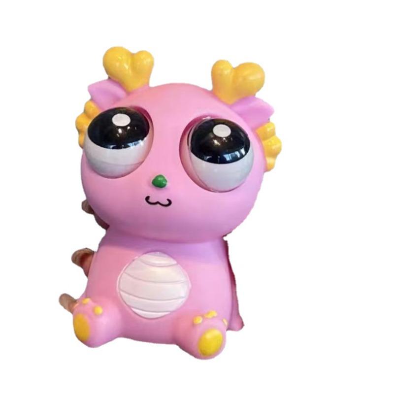 Creative Eye-popping Dragon Explosions Dinosaur Year of The Loong Decompression Toys Pinch Music Squeeze Stare Funny Vent Funny.