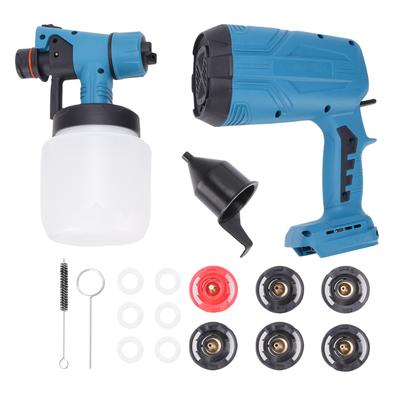 Handheld Cordless Paint Sprayer, Electric Paint Spray Gun, Copper Motor, 6 Nozzles, 3 Spray