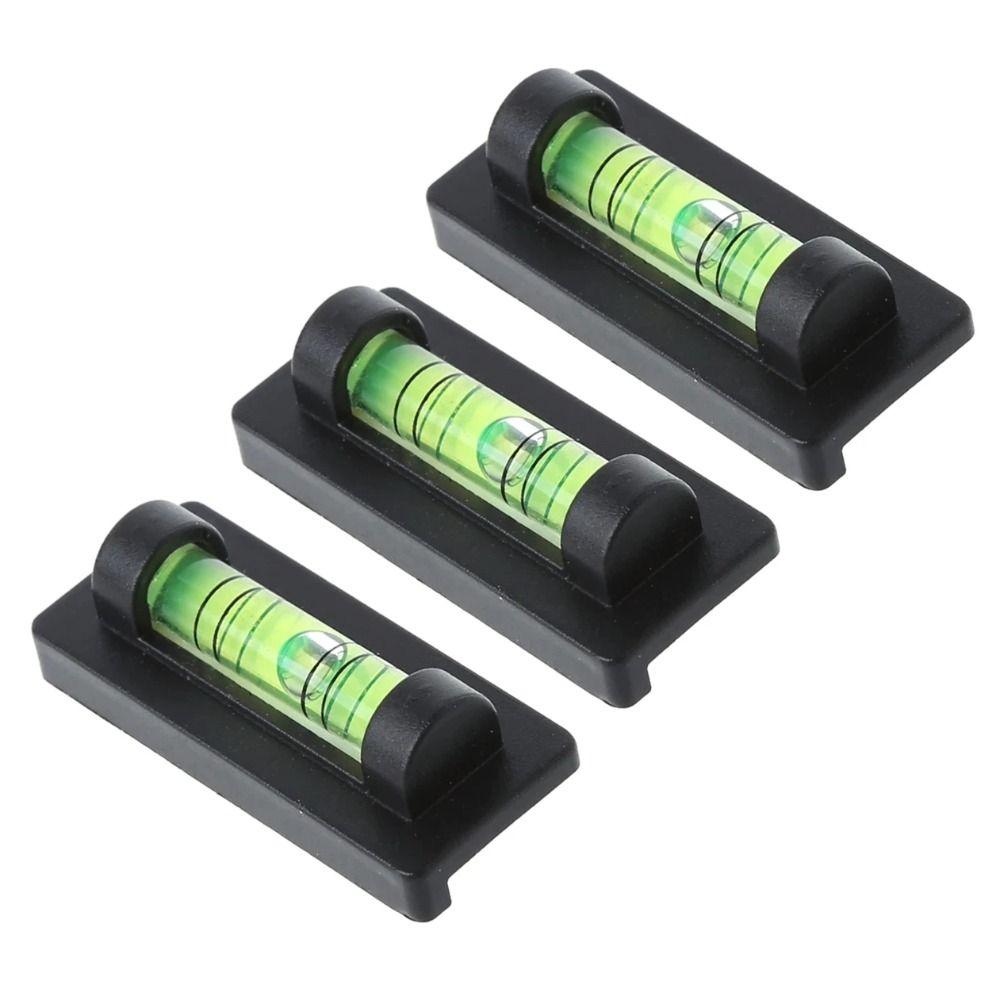 

3PCS With Magnetic Base Bubble Spirit Level Measuring Tools Cylindrical Level Indicator Plastic Mini Measuring Level Gadget