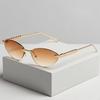 New Fashionable Metal Rivet Leg Sunglasses for Women and Men UV400 Ultraviolet-proof Outdoor Street Photography Glasses