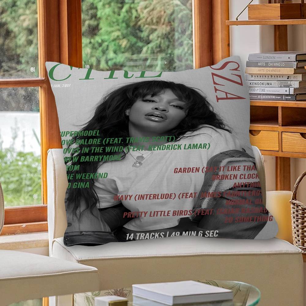 Popular Star Pop Singer Sza Pillow Anime Pillow Sofa Bed Head Pillow Cover Cushion Cover 45x45 Cm Fashion
