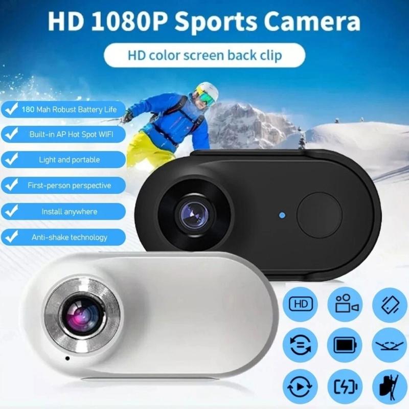 Compactly Sports Recording Camera With 32GB Memory Magnetic Neck Lanyard For Clear Footages And On Travel Convenience