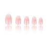 24Pcs Medium Oval Press On Nails Pink Gradient Color Fake Nails Glossy Manicure False Nails Full Nail Tips