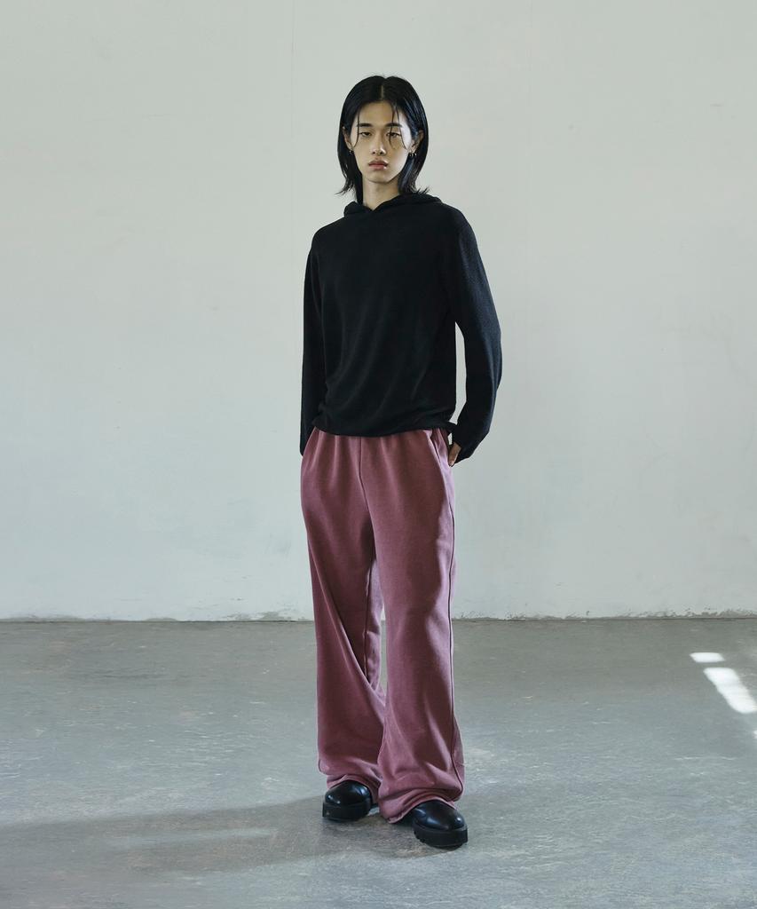 Seukeulaeteulpigsel Garment-Dyed Flare Training Pants [Wine]