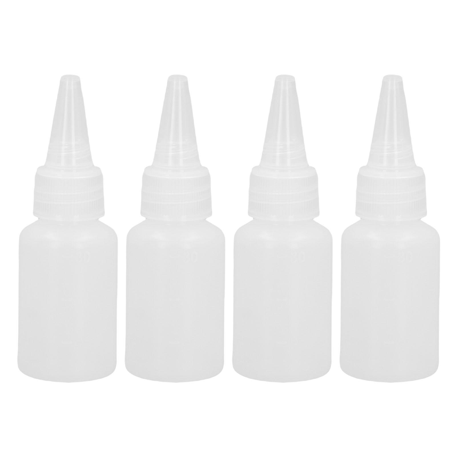 

100 Pcs Plastic Squeeze Bottle 30ml Small Translucent Liquid Dispensing Bottle with Scale for Travel Picnic Arts