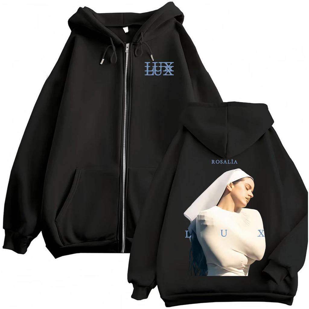 Rosalia Lux Tur Fermuarlı Kapüşonlular Erkek Kadın Moda Estetik Ceket Sweatshirt Yüksek Kalite Montlar