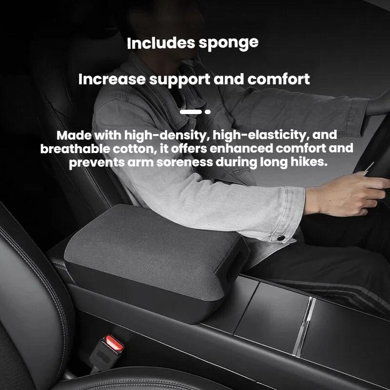 For Tesla Model YL/LY/3 2024-2026 Center Console Arm Rest Lid Armrest Box Height Increasing Storage Box