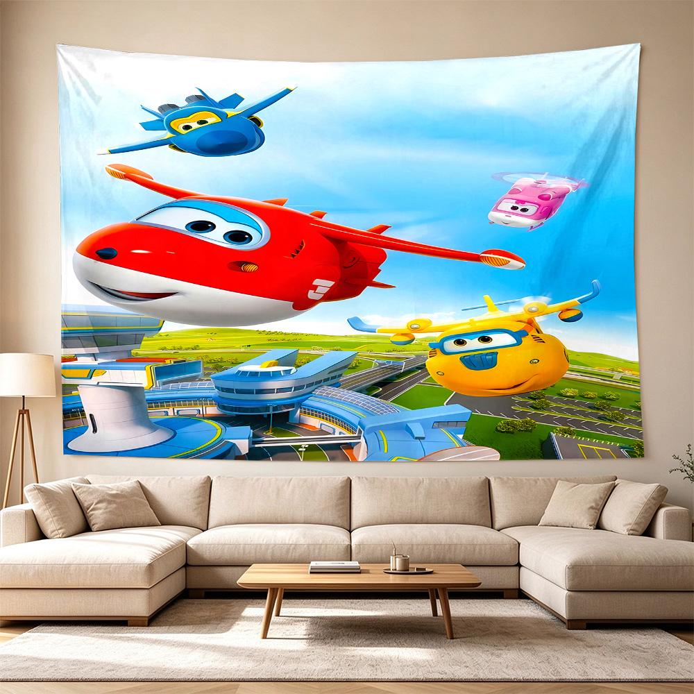 Train Adventure: Titipo's Journey Large Wall Tapestry,Ideal for Office Backdrops, Holiday Gifts, Home Decor (Living Room, Bedroom, Dorm, Parties), and