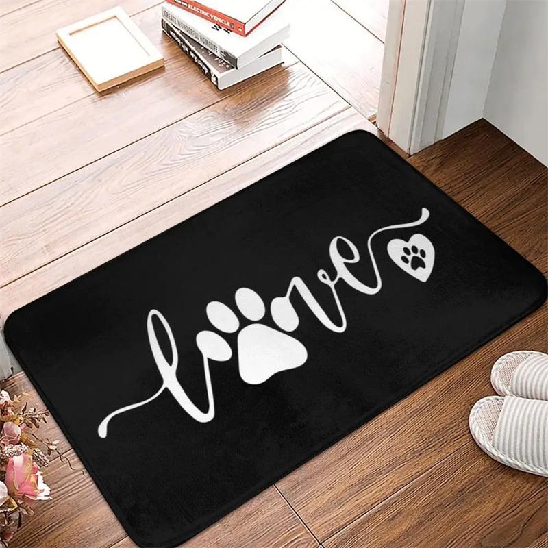 Blue Dog Paw Bone Pattern Entry Doormats Living Room Bedroom Entrance Mat Machine Washable Non-slip Carpet Home Decor Doormat