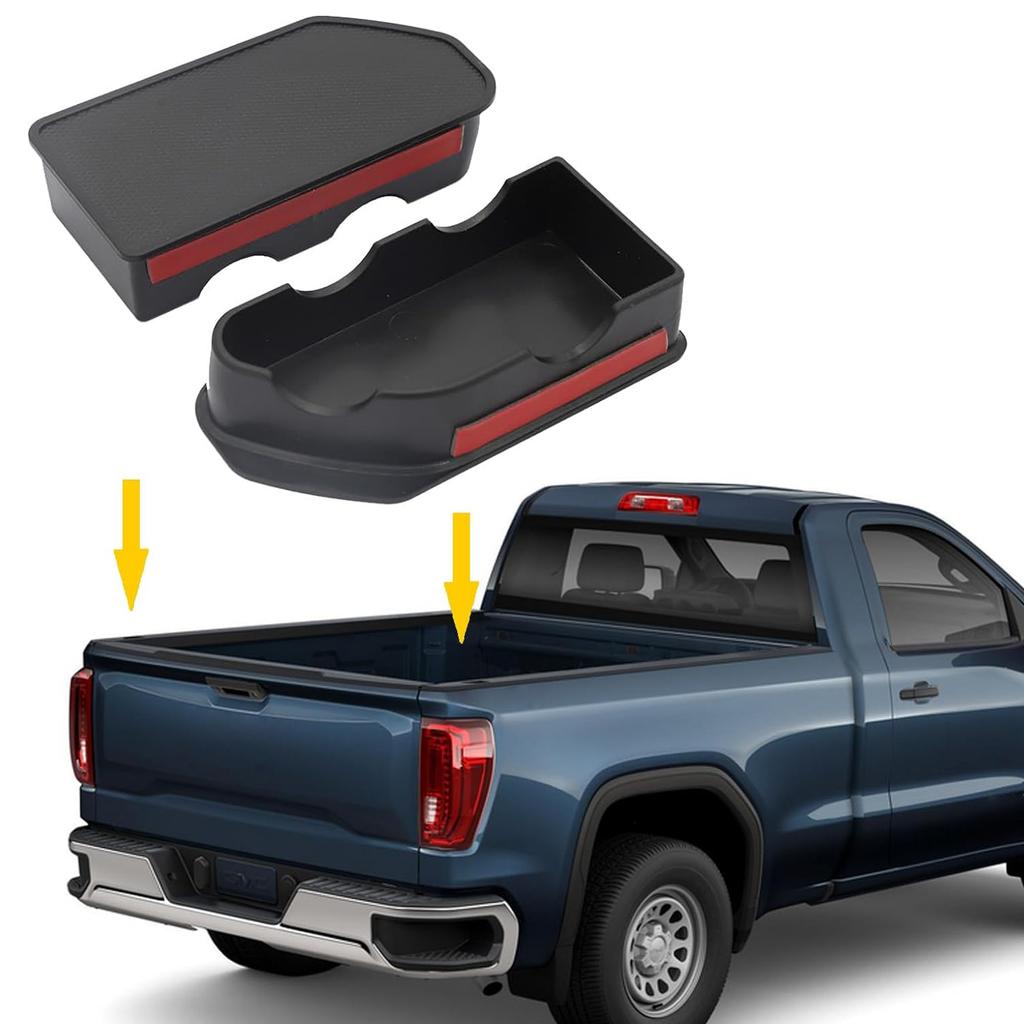 Pickup Bed Rail Stake Pocket Cover Hole Cap Plug For GMC Sierra 1500 Chevy Silverado 1500 2019-2024