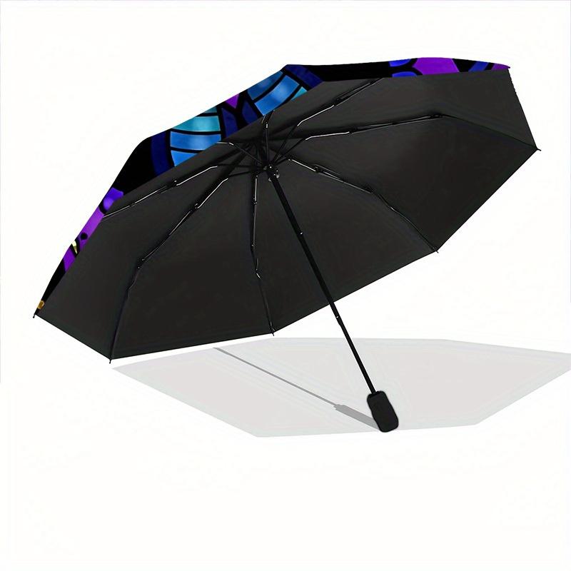 1pc Mandala Art Automatic Umbrella - 8-Rib Foldable Design, Outdoor Adventures, and Family Celebrations yy250829062