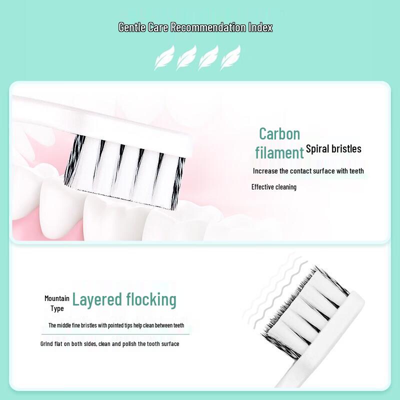 Leng Suan Ling Anti-Sensitive Spiral Carbon Toothbrush 4-Pack
