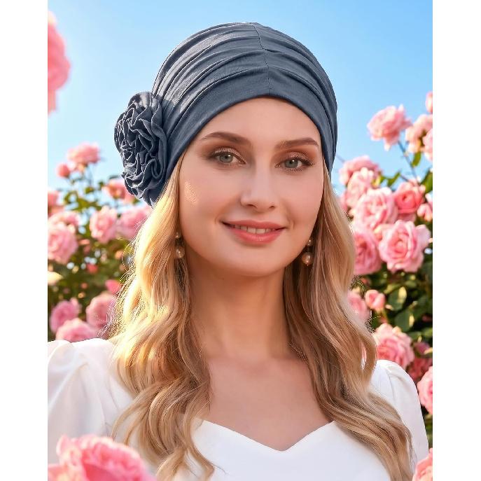 Chemo Turban for Women Headwear Soft Cancer Head Scarf Hats Beanie Elastic Hair Wraps