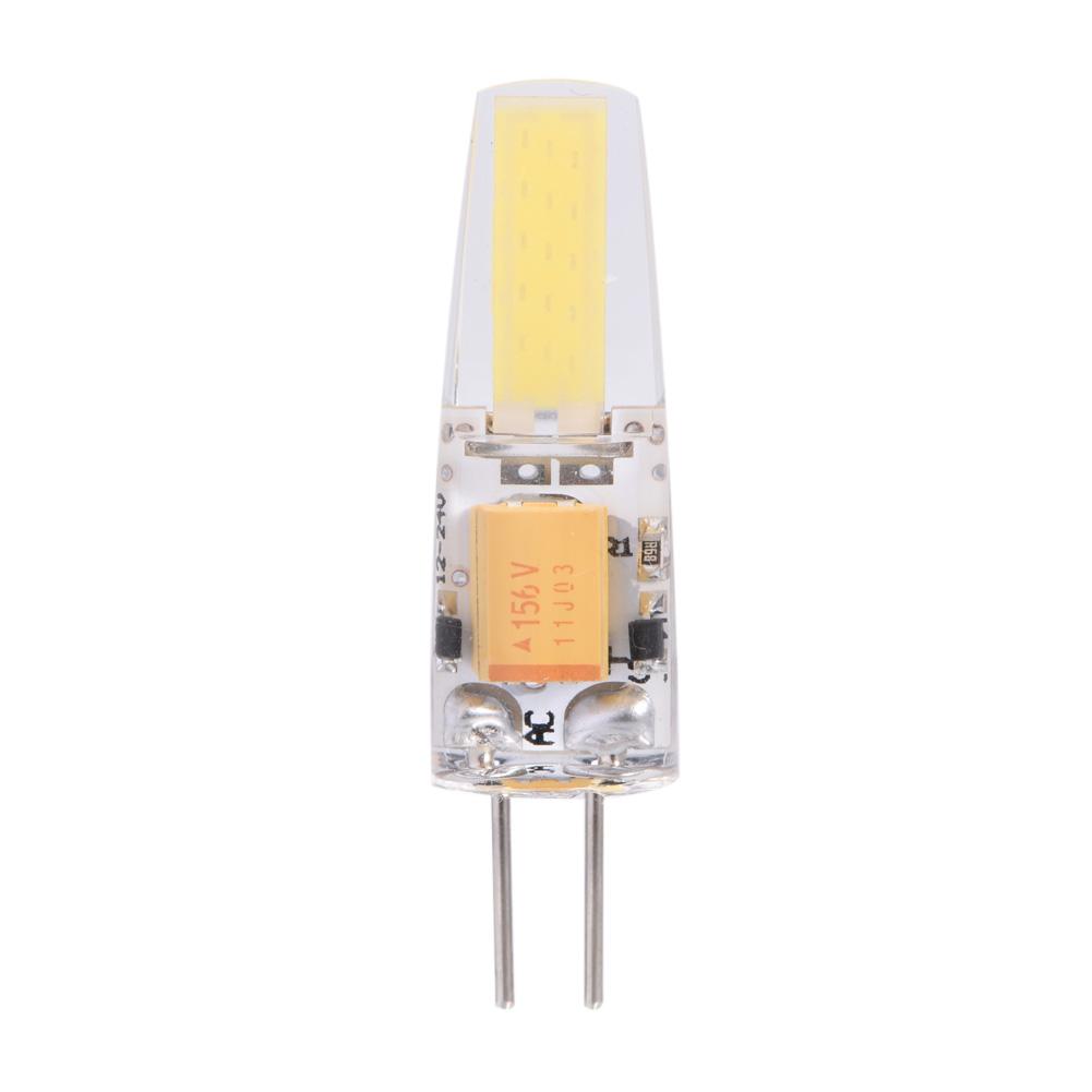 10Pcs ACCelsiusDC12-24V G4 COB LED Light Bulbs NOn Dimmable Silicone Lamp Fixtures (Warm White)