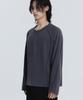 Eokeoseuteom Curved Cut Ribbed T-Shirt / Charcoal