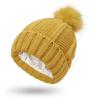 Fashion Solid Color Knitted Hat Pompom Thick Casual Simple Fall Winter All-match