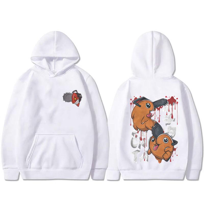 Anime Chainsaw Man Hoodie Cartoon Funny Denji Pochita Print Hooded Tracksuit Men Women Fashion Casual Oversized Pullover Hoodies