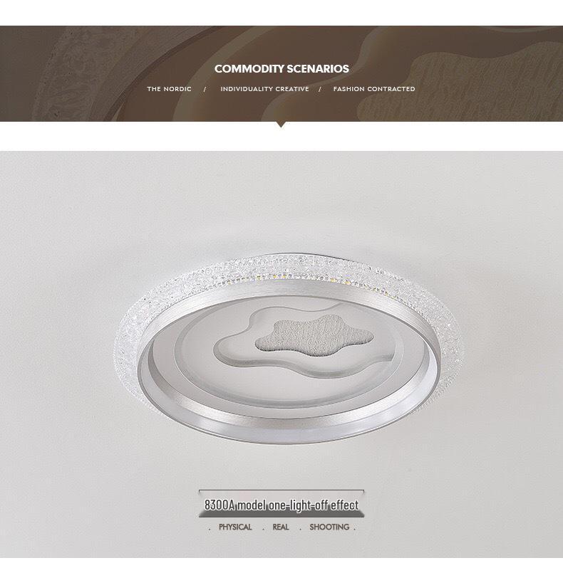 Elegant Crystal Ceiling Light - Modern, Minimalist, Eye-Protection Design for Luxury Bedrooms