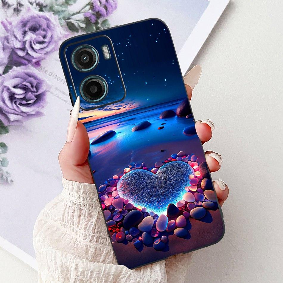 For Motorola Moto G05 G15 E15 2024 Floral Butterfly Phone Case For MOTO G05 G15 E15 4G Black Silicone Soft Lightweight Case