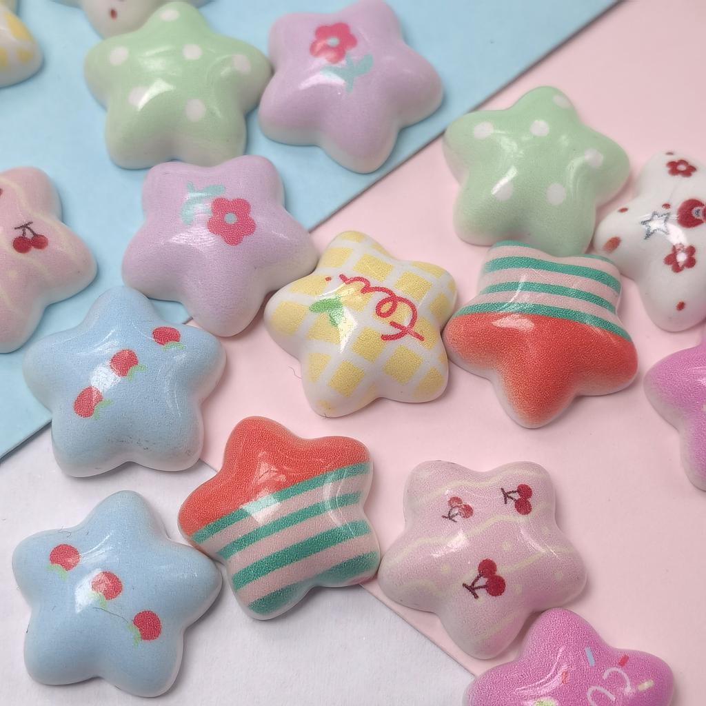 New Arrive 100Pcs/Bag Colorful Mini Star Flatback Resin Cabochons Embellishment for Slime Fillers Card Making Scrapbooking Decor