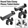 Round Pipe Clamp Phone Holder 360 Rotating Handlebar Mount Universal Phone Bracket  Live