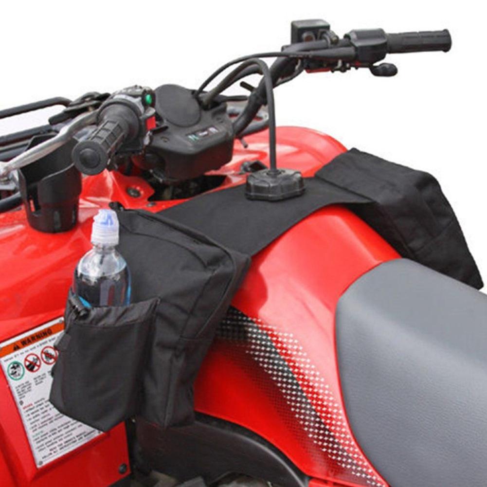 Polyester Black Motorcycle ATV Hanging Bag Beach Buggy Snowmobiles Front Saddle Storage Pouch