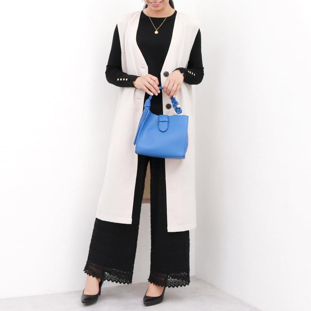 [Kashkash] Belt flap mesh handle 2-way tote