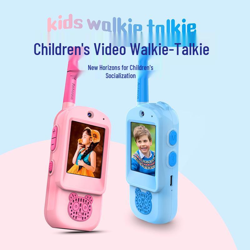 HD Children s Cartoon Walkie-Talkie - Birthday Toy for Parent-Child Interaction Sport Mode розовый/синий