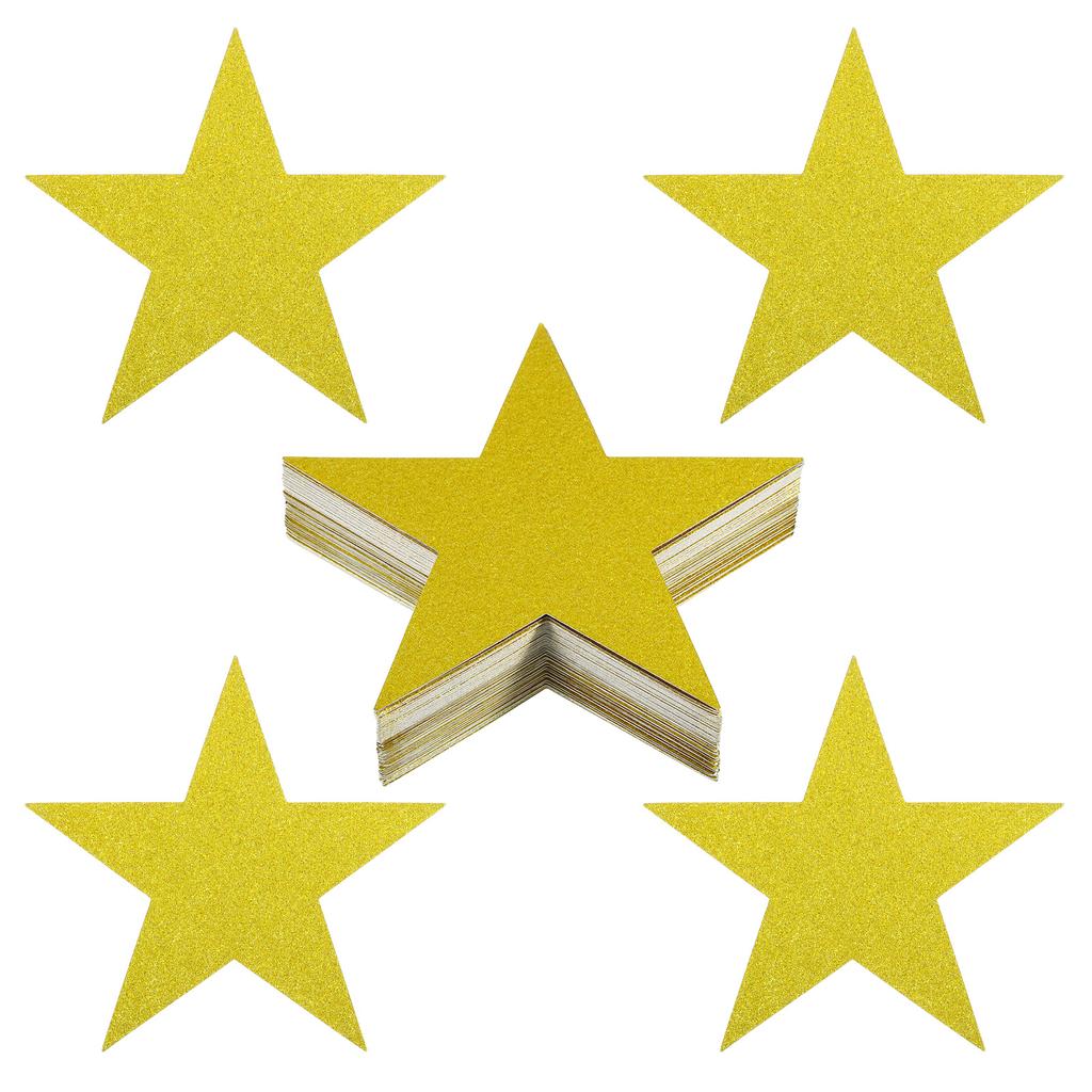 Cutouts Double Printed Paper Glitter Star Confetti Cutouts Cardboard Stars for Bulletin Board Classroom Party 48/60/150pcs