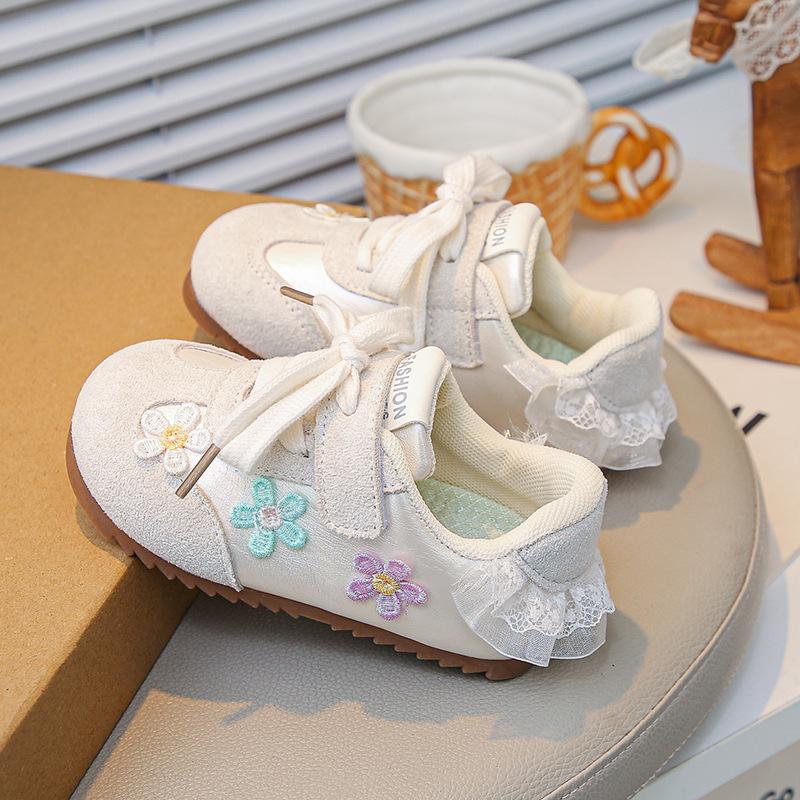2026 Spring/Autumn Girls' Fashionable Sports Shoes - Soft Sole, Casual Toddler Sneakers, Baby Girls' German Training Shoes