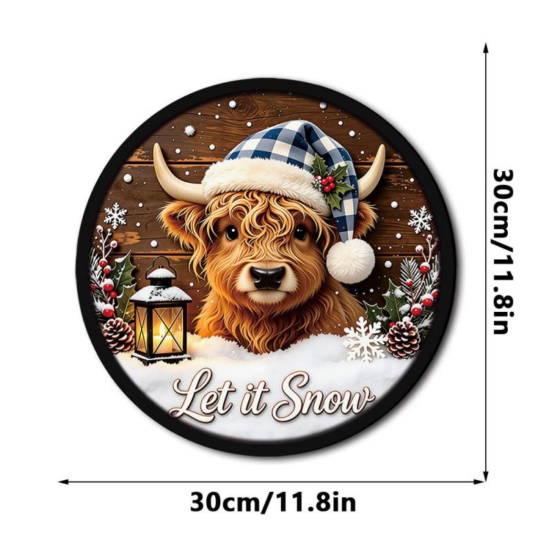 Wooden Christmas LED Hanging Ornament Decor Window Door Tree Festival Display