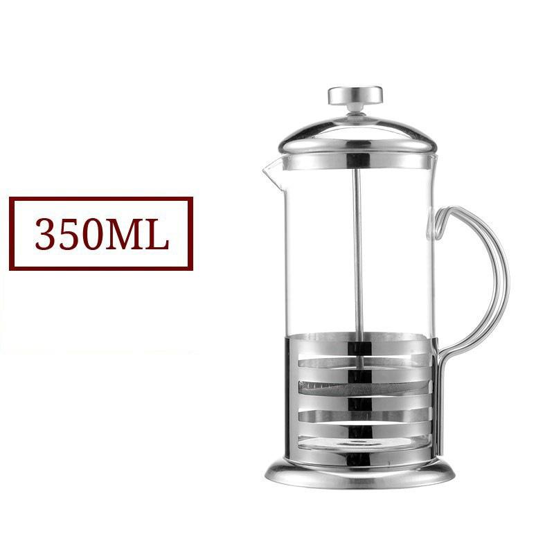 

Мини-кофеварка из нержавеющей стали, френч-пресс, 350 мл, кофеварка для холодного заваривания, термостойкое стекло, портативный кувшин на 4 чашки для чая с молочной пеной