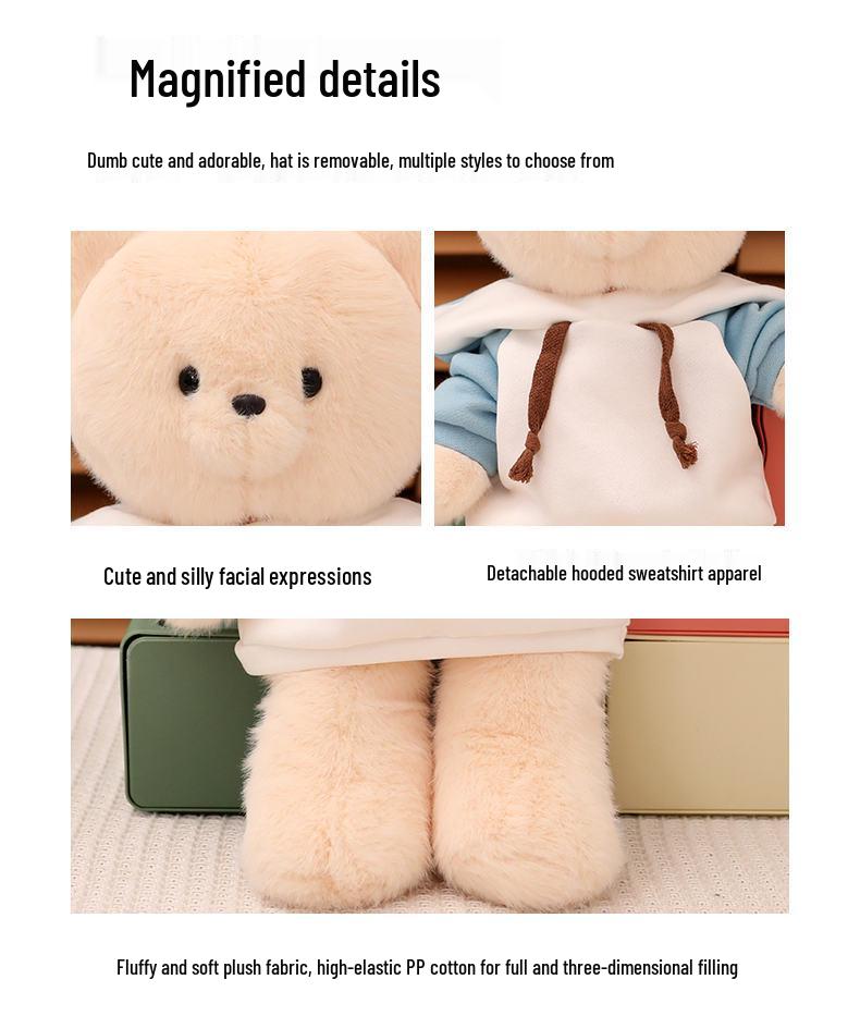 Adorable Shape-Shifting Bear Doll with Clothes - Plush Toy & Companion Gift