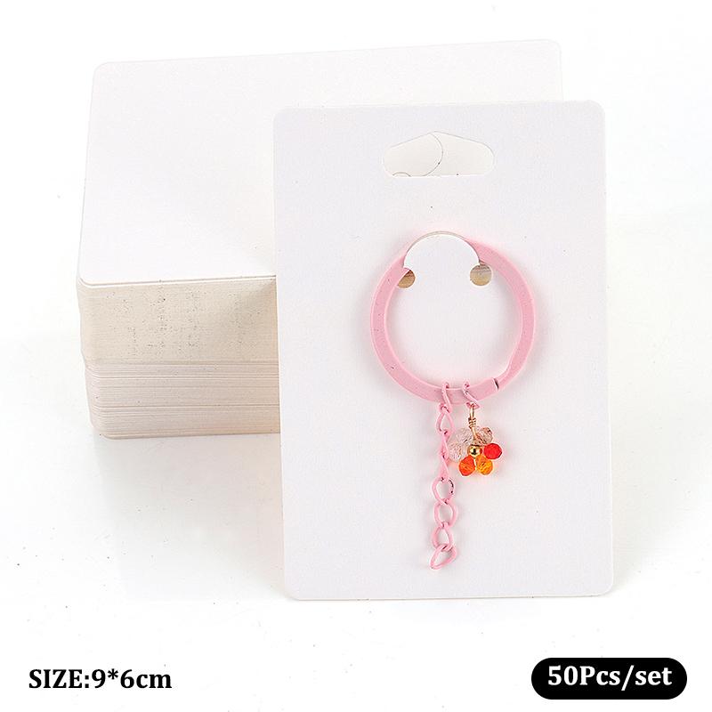 

50 шт. брелок для ключей, подставка для карточек, картонный брелок, серьги, ожерелья, упаковочная карточка, ювелирные изделия, самозапечатывающиеся пакеты, бирка для карточек as the picture