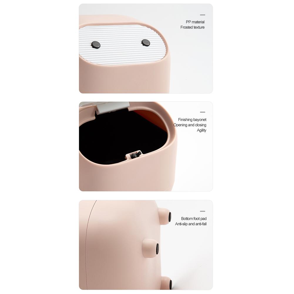 Desktop Trash Bin Press Type Household Storage Bin Double Layer Cute Small Trash Can Cute Ins Mini Trash Storage Box Home Decor