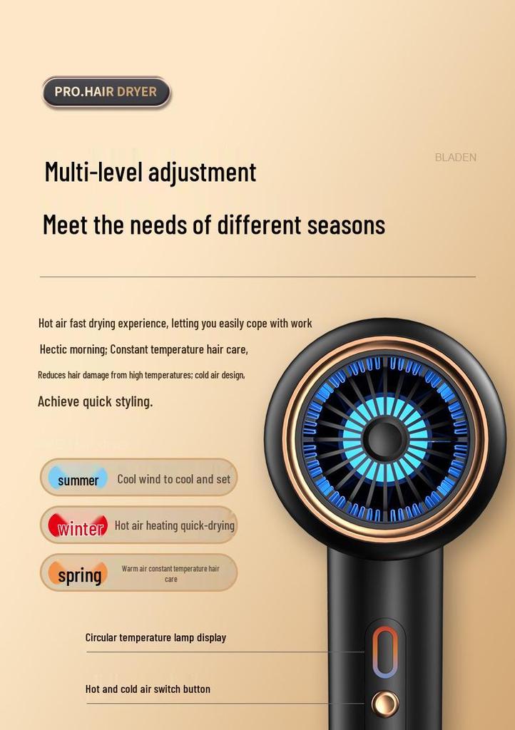 High-Power Cross-Border Salon Hair Dryer with Negative Ion Technology for Hair Care.