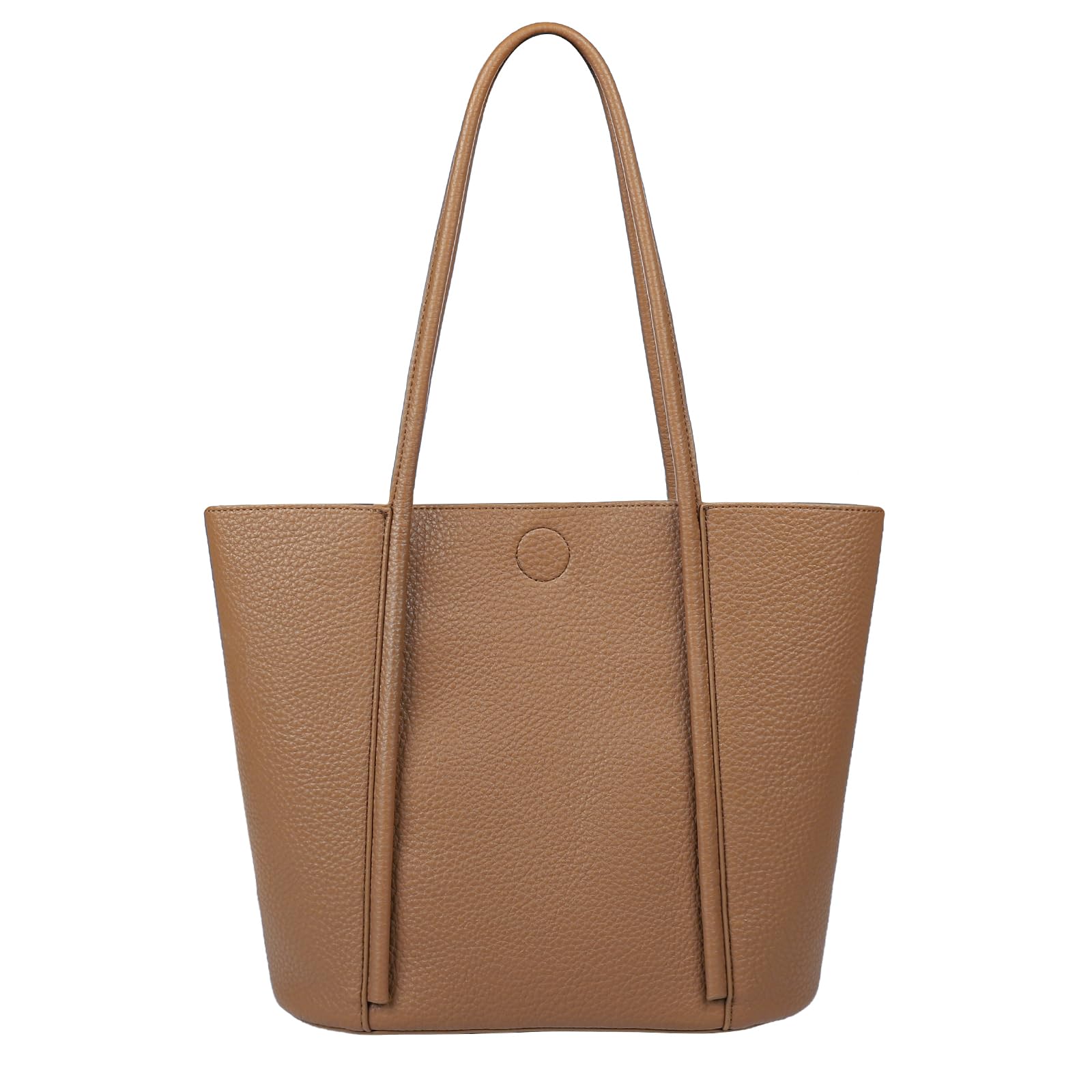 

Tote bag for women with inner large soft stylish [MFFOR] bag, capacity, eco-leather, casual, business, commuting, office, simple, (camel)