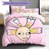 Rugrats  Pattern Bedding Quilt Set  Home Decoration  Gift (1 * Duvet Cover + 2 * Pillowcase  Without Core)
