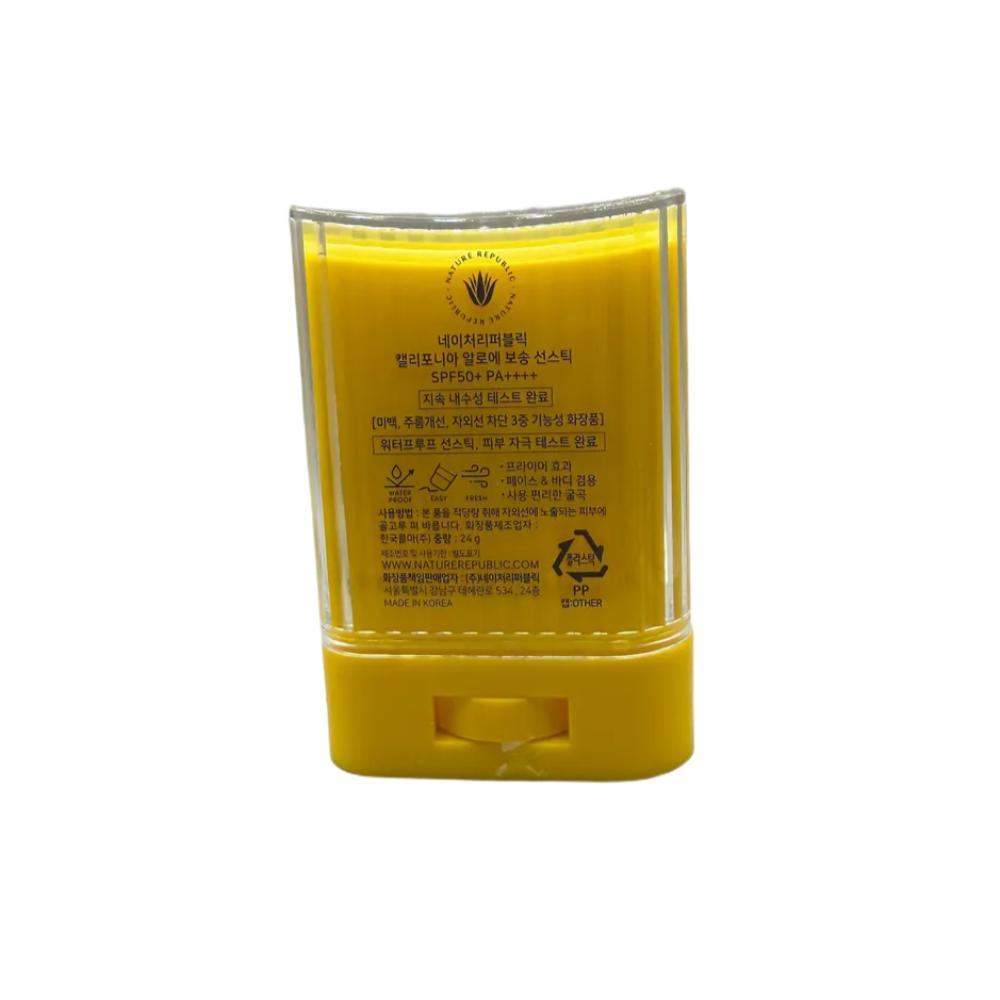 Nature Republic California Aloe Fresh Powdery Sun Stick 24g 1+1 Set SPF50+ PA++++ Waterproof Non-Sticky Sunscreen Stick