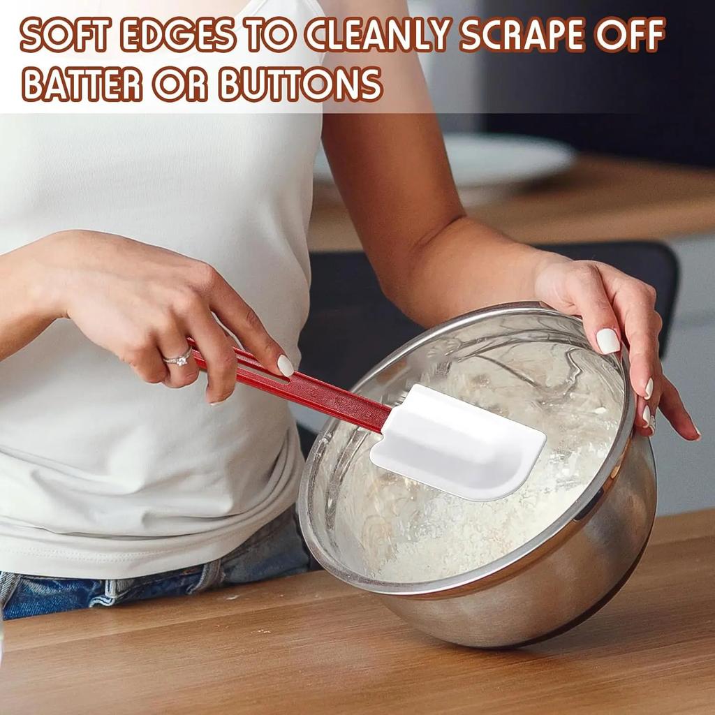 Silicone Spatulas Heat Resistant Rubber Commercial Silicone Scraper Spatula with Handle for Kitchen Baking Cooking 3 Pcs Set