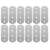 12Pcs Stainless Steel Flat Straight Brace Plates Furniture Joint Bracket Reinforcement Mending Connector Repair Hardware