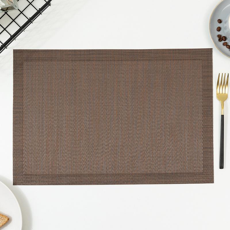 

Квадратный коврик из ПВХ, водонепроницаемый и маслостойкий коврик для столовых приборов в западном стиле, изолированный коврик для обеденного стола 45*30cm