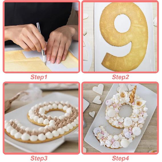Large Number Stencils Set, Number Cake Stencils & Templates (12 Inch)