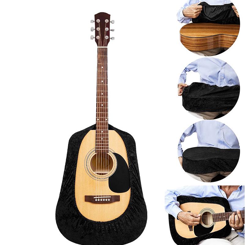 Black Dust Cover for 39, 40, 41-Inch Folk, Classical Guitars & Electric Bass