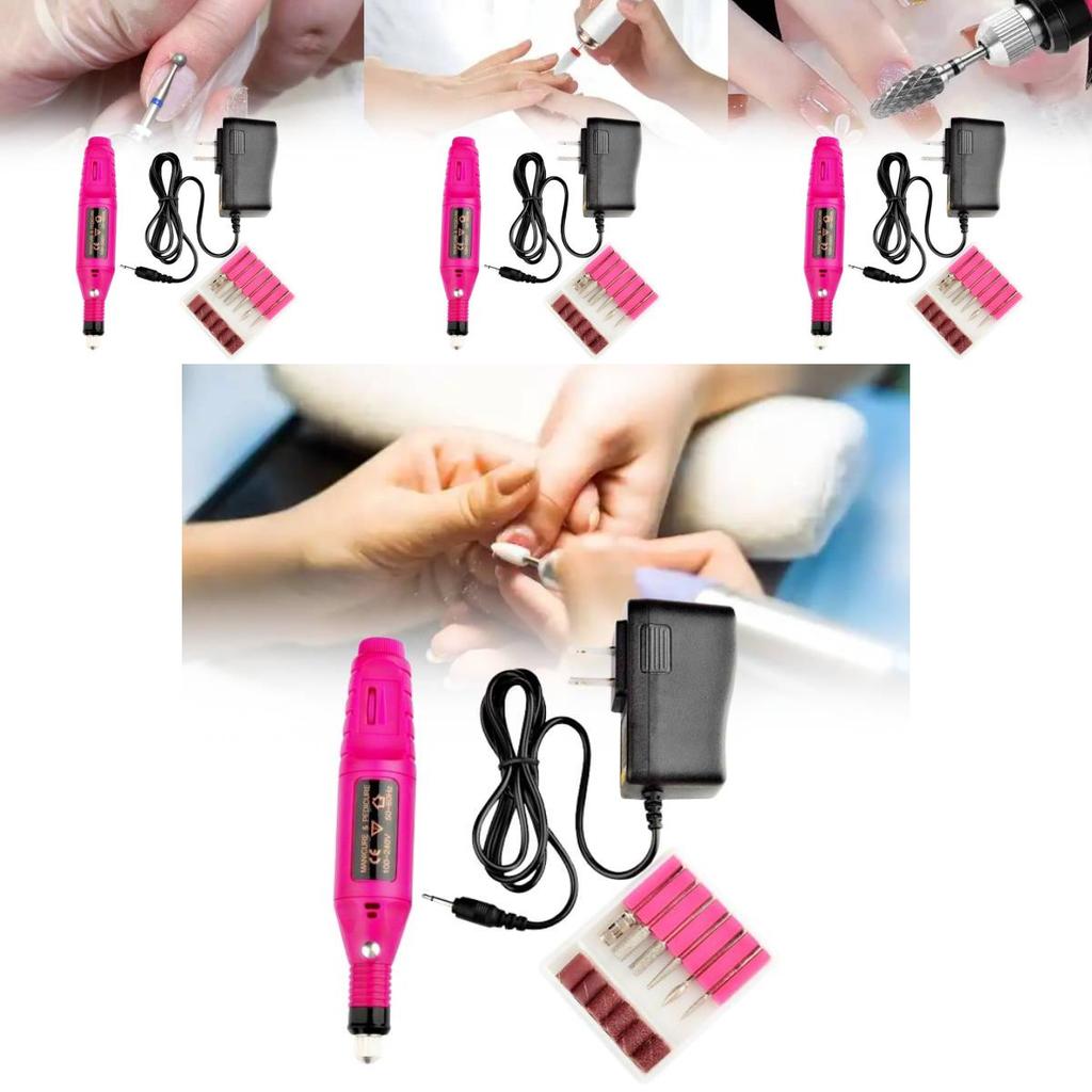 Electric Nail File Set With Portable Grinder For Manicure Enthusiasts And Nail Art Practice