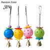 Bird Pecking Toy Parrot Foraging Ball Toy, Plastic Hollow with Bell, Play Cage Enrichment for Lovebird Budgie Cockatiel Conure